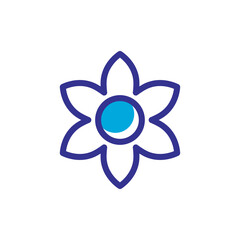 flower icon color style design