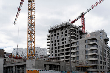Construction site of a residential building
