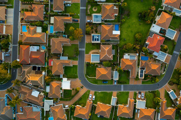 Aerial view of a planned community near Cape Town, South Africa