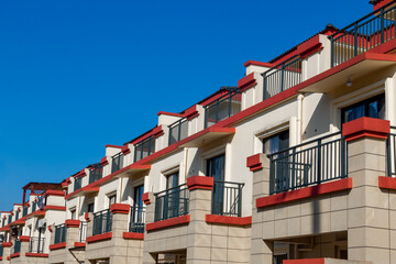 colorful houses in the city of barcelona spain