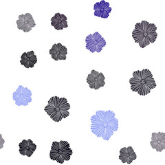 Dark Pink, Blue vector seamless elegant template with flowers.