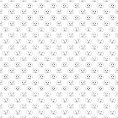 An abstract beagle dog face seamless pattern background image.