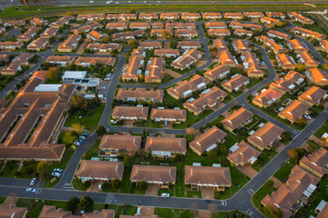 Aerial view of a planned community near Cape Town, South Africa