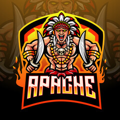 Tribal chief esport logo mascot design