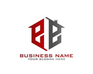 Initial E E abstract logo template vector