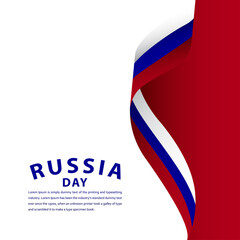 Happy Russia Independence Day Celebration Vector Template Design Illustration
