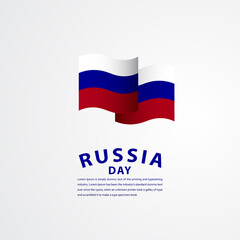 Happy Russia Independence Day Celebration Vector Template Design Illustration