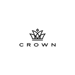 crown logo vector icon illustration