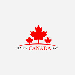 canada day flag vector illustration