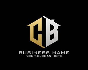 Initial C B abstract logo template vector