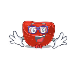 A cartoon drawing of geek meatloaf wearing weird glasses