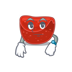 Mascot design style of meatloaf with waiting gesture