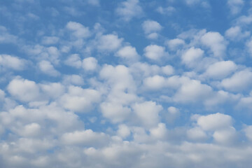 clouds, blue sky background design elements. Pantone Classic Blue.