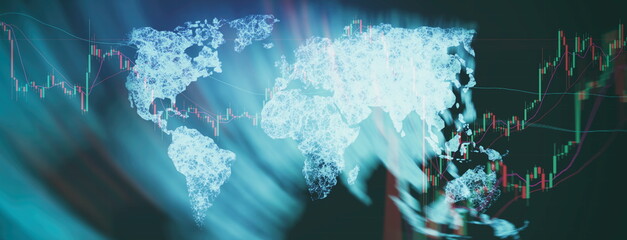 World capital finance exchange. Analysis of the global economy after the virus. Equity Investment