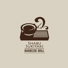 shabu sukiyaki and grill sign symbol logo icon food restaurant