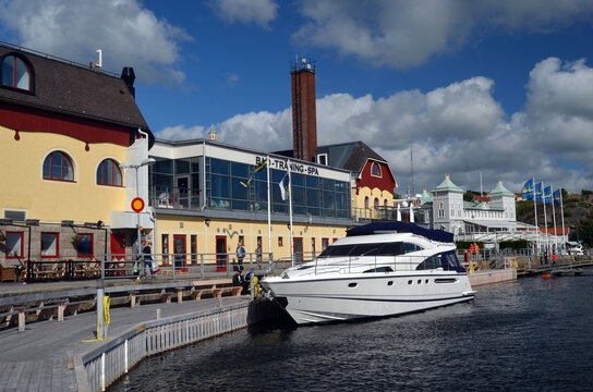 Swedish fishing town Stromstad on the west coast. June 15,2018. Stromstad, Sweden