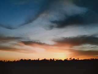 sunset in the mountains