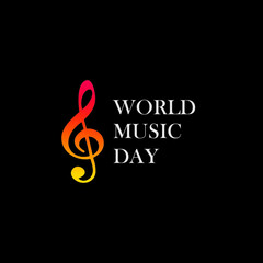 world music day vector icon templet