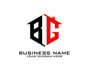 Initial B G abstract logo template vector