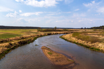Piękna i dzika rzeka Narew, Podlasie, Polska © podlaski49