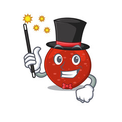 A gorgeous smart Magician of peperoni cartoon design style