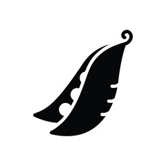 Black solid icon for pea