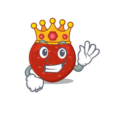 A Wise King of peperoni mascot design style with gold crown