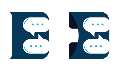 Letter E Talk Logo