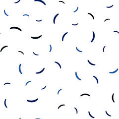 Dark BLUE vector seamless background with curved lines.