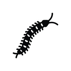 Black solid icon for centipede