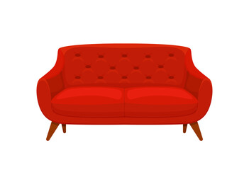 Armchair colorful cartoon illustration