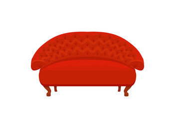 Armchair colorful cartoon illustration