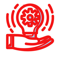 light bulb with gears