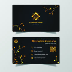 Luxury gold business card design