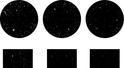 Naklejka premium Grunge post Stamps Collection, Circles. Banners, Insignias , Logos, Icons, Labels and Badges Set . vector distress textures.blank shapes.