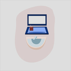 Computer graphic icon illustration on background