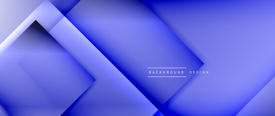 Obraz premium Square shapes composition, fluid gradient geometric abstract background. 3D shadow effects, modern design template