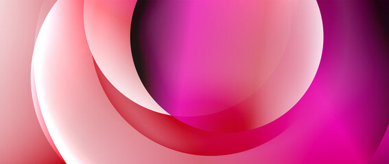 Circle modern geometric abstract background with liquid gradients