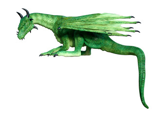 Obraz premium 3D Rendering Fairy Tale Dragon on White