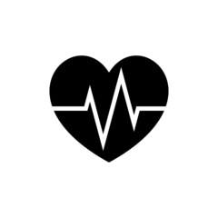 Heart Rate icon Design Element isolated on white background