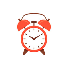 Alarm clock in flat style. vector