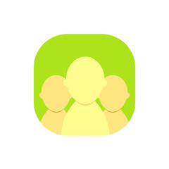 People apps icon. People logo design. Identity illustration
