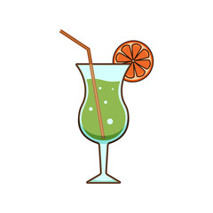 Alcohol drinks and cocktails icon in filled outline design style.