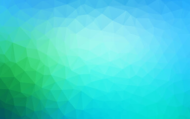 Obraz premium Light Blue, Green vector polygon abstract layout.