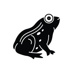 Black solid icon for frog