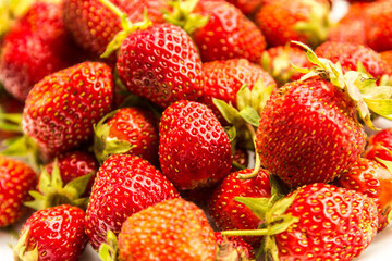 The berries of the plant.Strawberry. background of strawberries