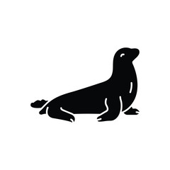 Black solid icon for seal