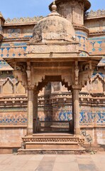 Outside Structure of Man Singh Palace in Gwalior Fort