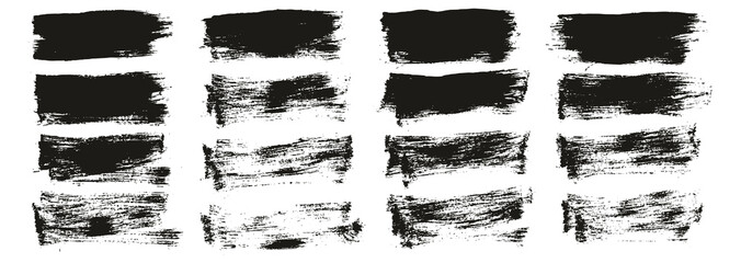 Flat Paint Brush Thin Short Background High Detail Abstract Vector Background Set 