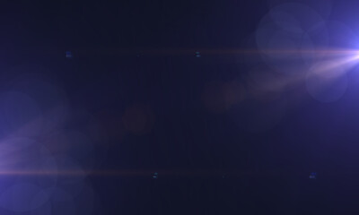Lens Flare on black Background. Abstract Light background ,digital lens flare. Easy to add as Overlay or Screen Filter over Photos. 3D Rendering.